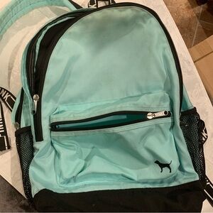 PINK Victoria's Secret Aqua and Black Backpack